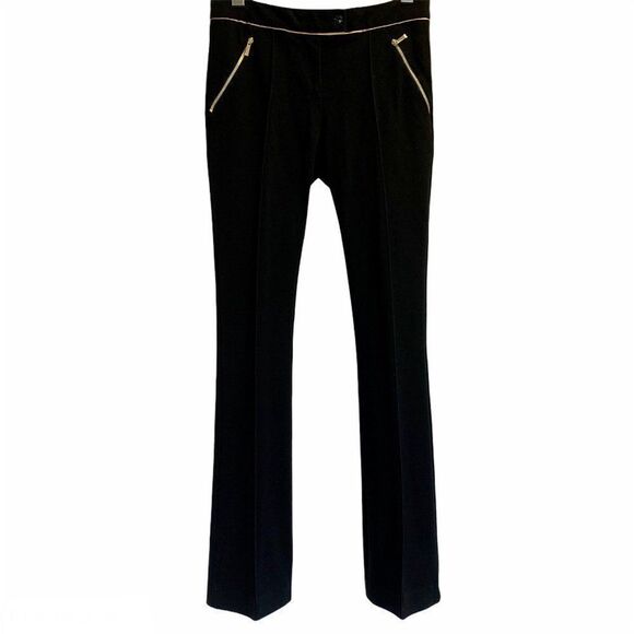 Barbara BUI black crepe & gold waist trim pleated - Picture 2 of 10